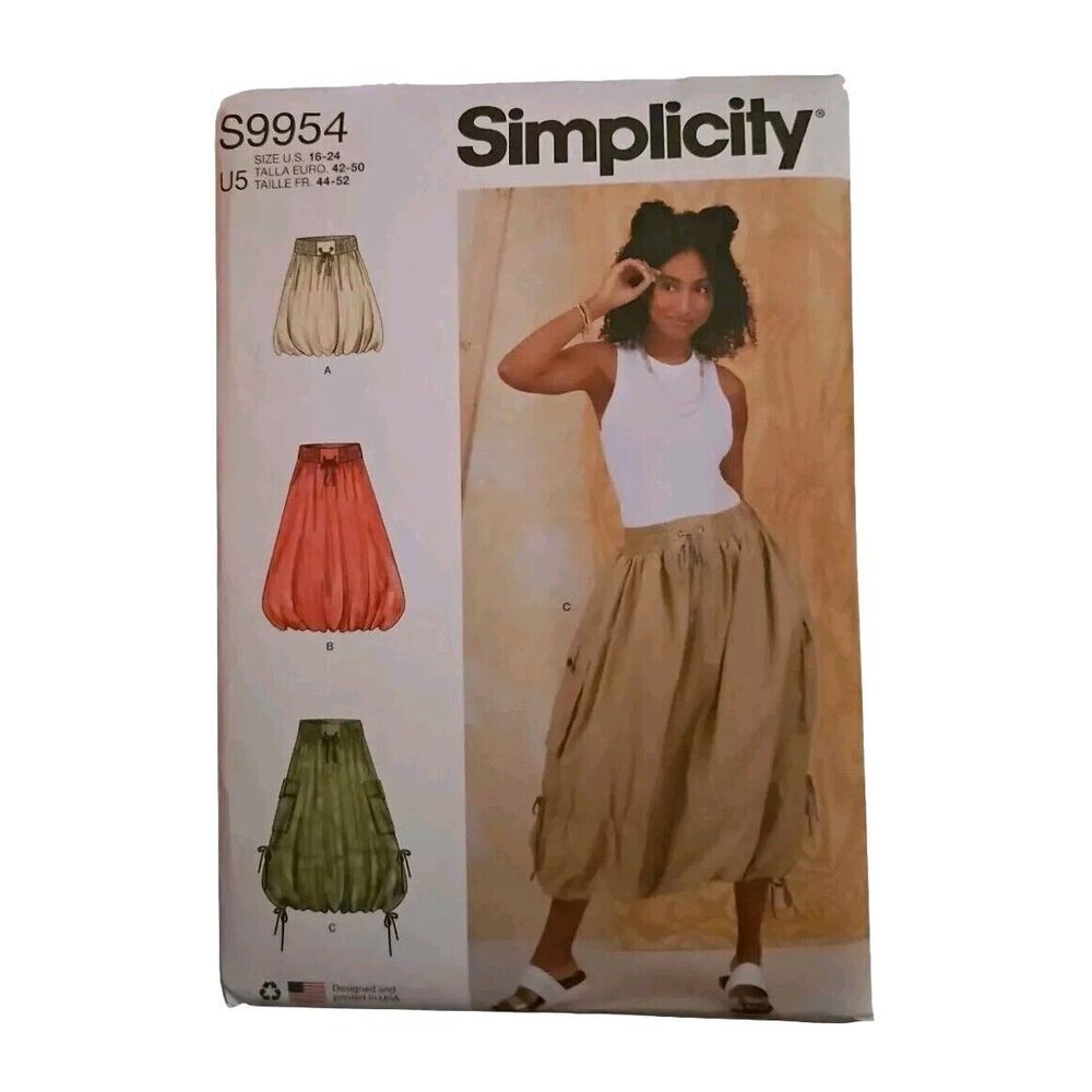 Simplicity Sewing Skirt Pattern S9954 -  Size: U5 (16-24)